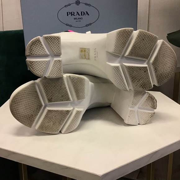 Prada Neoprene Leather Ankle Boots - Picture 5 of 5